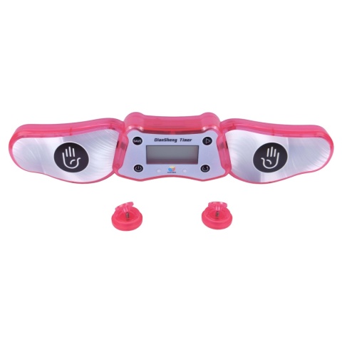 DianSheng Timer B Transparent Pink z widocznymi zaczepami
