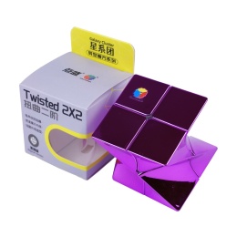 Pudełko i kostka DianSheng Twisted 2x2 Metallic Purple
