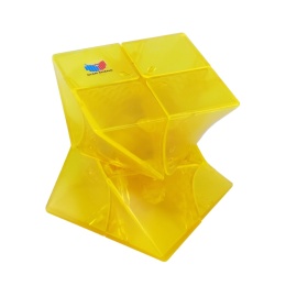 Pudełko i Kostka DianSheng Twisted 2x2 Transparent Yellow