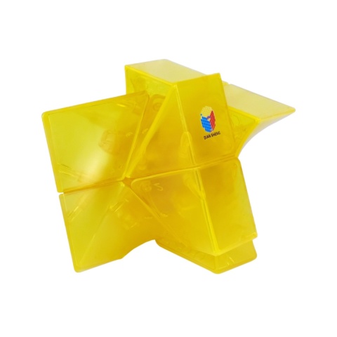 DianSheng Twisty 2x2 Transparent Yellow obrócona