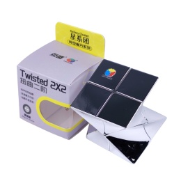 Pudełko i kostka DianSheng Twisted 2x2 Metallic Silver