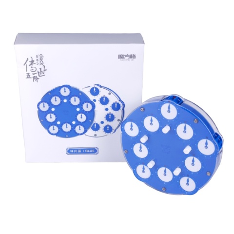 QiYi MoFangGe Magnetic 5x5 Clock Blue