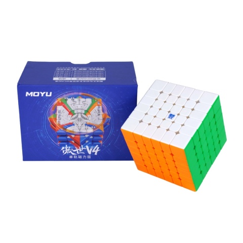Kostka MoYu AoShi V4 Single-Track Magnetic 6x6 obok pudełka