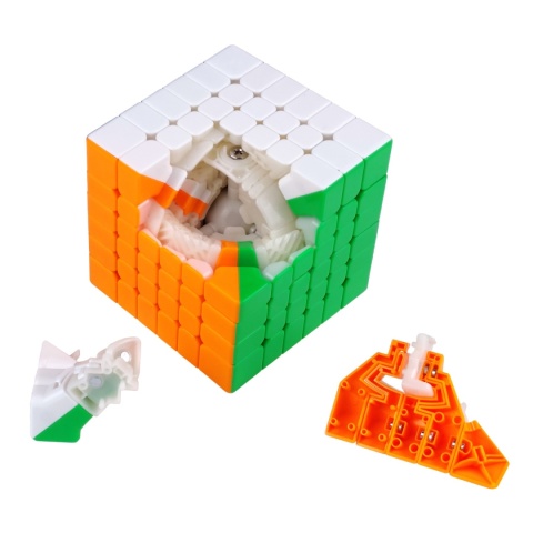 Kostka MoYu AoShi V4 Triple-Track Magnetic 6x6 w częsciach z widocznymi magnesami