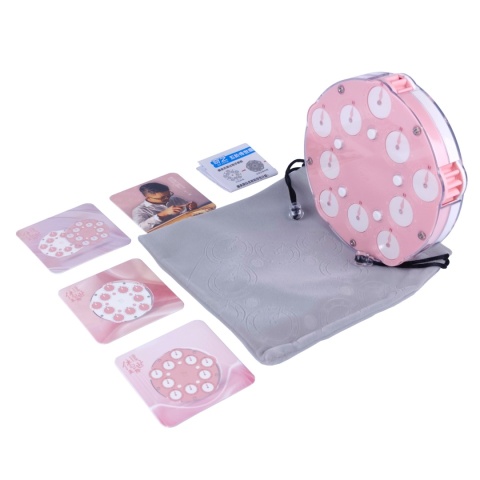 QiYi MoFangGe Magnetic 5x5 Clock Pink z akcesoriami