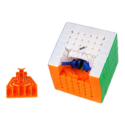 Kostka QiYi Warrior 7x7 Magnetic UV w częściach z widocznymi magnesami