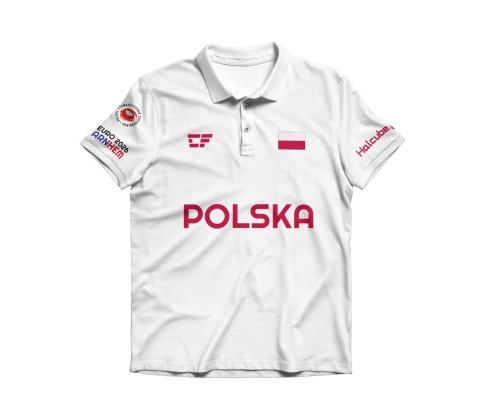 Koszulka Pol Euro 2026 Biała przód