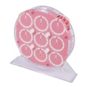 MoYu WeiLong Magnetic Clock Pink na podstawce