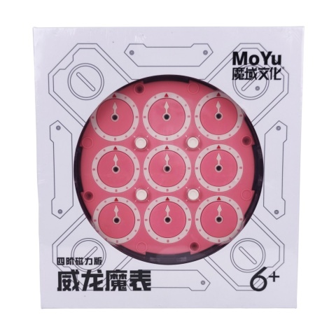 MoYu WeiLong Magnetic Clock Pink w pudełku