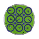 MoYu WeiLong Magnetic Clock Purple Electric Green pomieszany