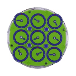 MoYu WeiLong Magnetic Clock Purple Electric Green w pudełku