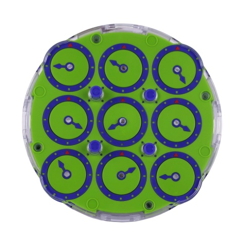 MoYu WeiLong Magnetic Clock Purple Electric Green pomieszany