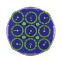 MoYu WeiLong Magnetic Clock Purple Electric Green tył