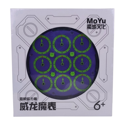 MoYu WeiLong Magnetic Clock Purple Electric Green