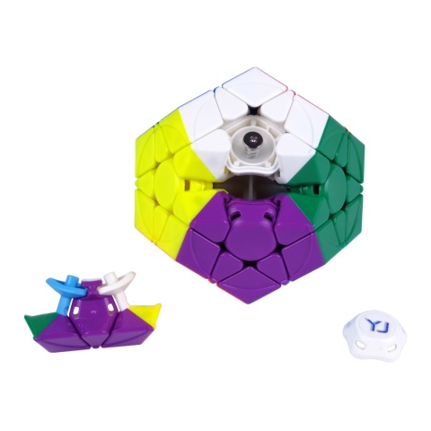 YJ YuHu V3 Magnetic Megaminx z widocznym mechanizmem