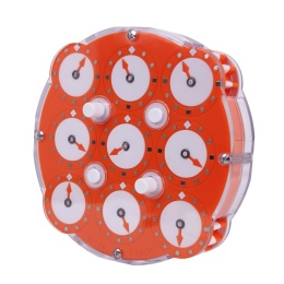 ESTAR Magnetic Clock Bearing Orange obok pudełka